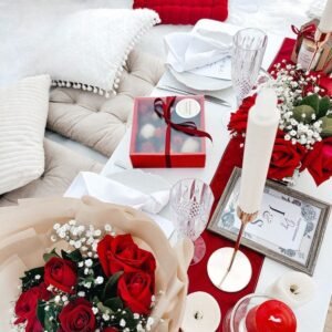 Celebration tray & champagne - Love - colored aperitif