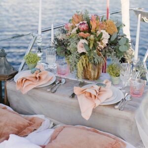 Flowered diner table